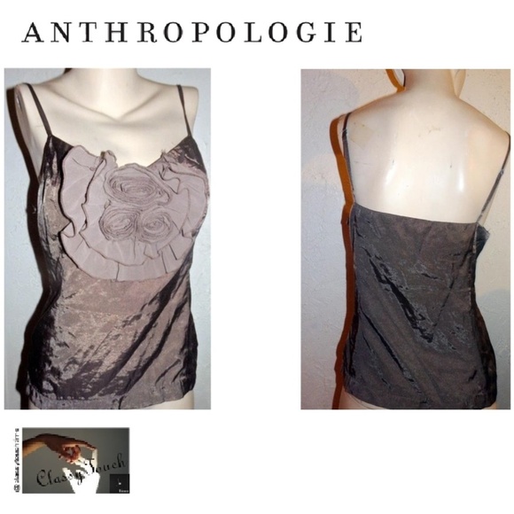Esley Tops - Anthropologie Esley NWOT Taupe Sexy Shirt